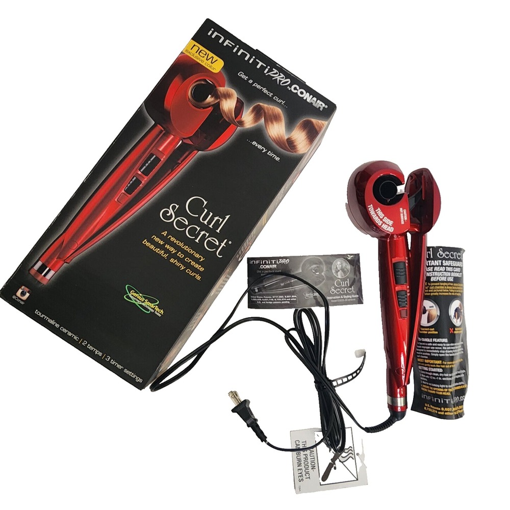 Conair InfinitiPro Curl Secret Red Auto-Curler CD203 Ceramic Hair Tool Womens OS